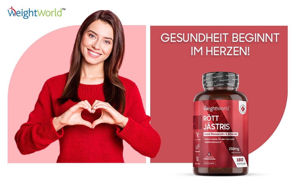 Red Yeast Rice Capsules - 250mg - 180 Capsules