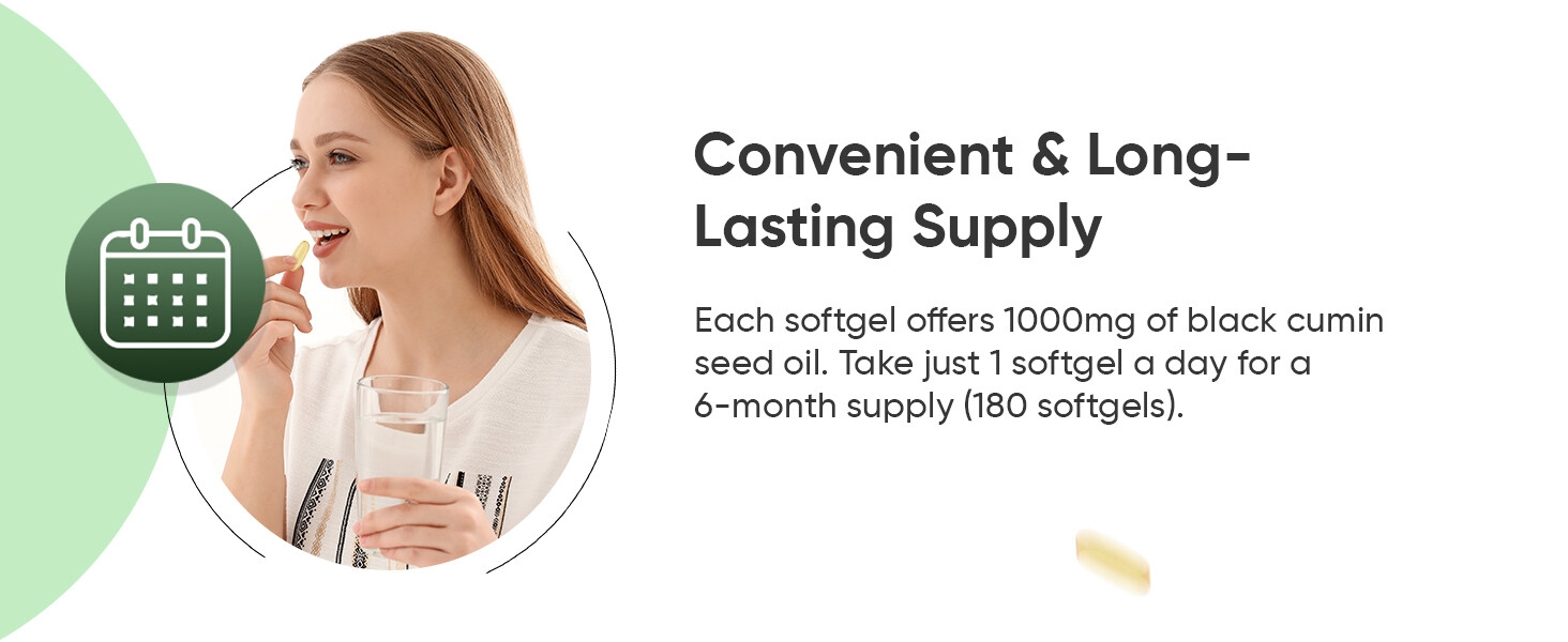 WeightWorld Cold Pressed Black Cumin Seed Oil 1000mg 180 Softgels