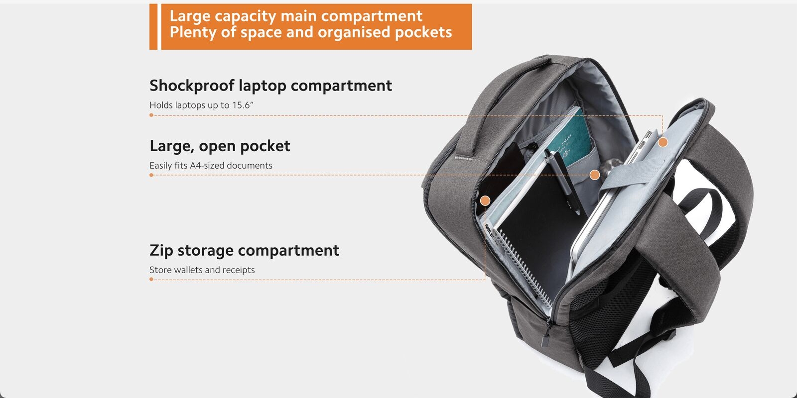 65ced1062e03a3c988696f7d791224cd XIAOMI Sac à dos Commuter Backpack Large 21L pour ordinateur portable jusqu'à 15,6"