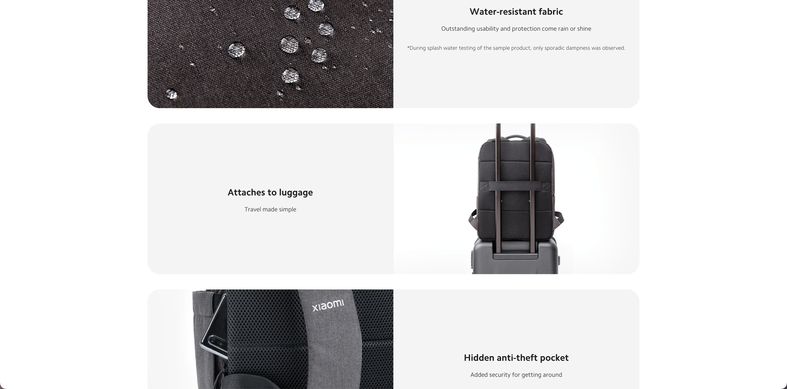 be3544e2b91c736642b7823d97c5e0e6 XIAOMI Sac à dos Commuter Backpack Large 21L pour ordinateur portable jusqu'à 15,6"