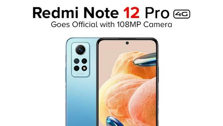 Xiaomi Redmi Note 12 Pro 4G Goes Official with Snapdragon 732G Engine and  108MP Camera - WhatMobile news