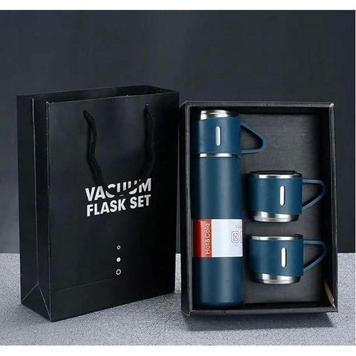 Bouteille Thermos Isotherme avec 2 Tasses – Gourde Thermique pour Café et Thé