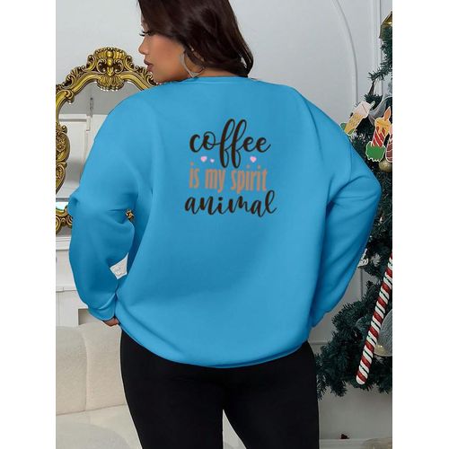 Sweatshirt coffee-is-my-spirit-animal Oversize Mode vêtements