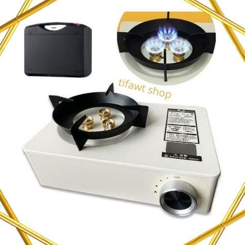 موقد غاز محمول بحارق واحد مع حقيبة حمل