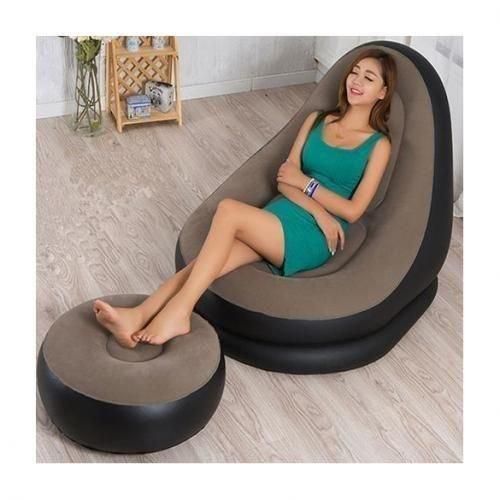 Ensembles de chambre à coucher Canapé paresseux gonflable épaissi avec repose-pieds Matelas