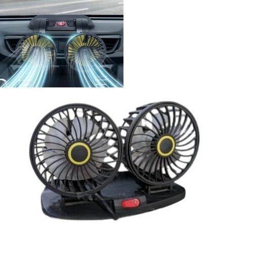 Ventilateur 12V pour voiture à deux têtes – Rafraîchissement efficace et discret