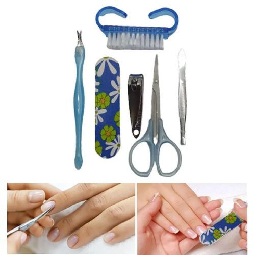 Set Nail Art pour soin des ongles, Kit Manucure Pédicure de 6 piéces (colleur aléatoire)
