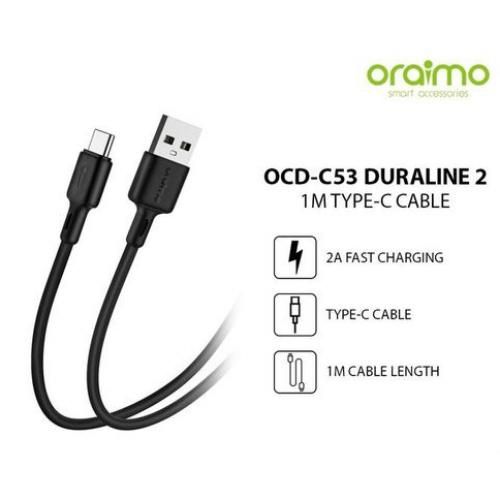 Cable USB DURALINE2 OCD-C53 DATA TYPE-C FAST CHARGING Noir