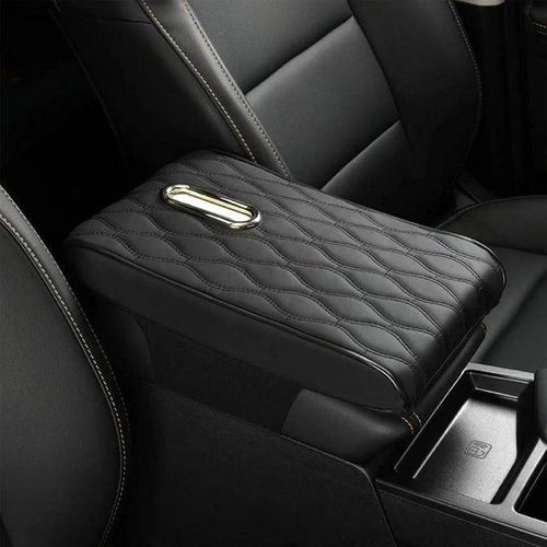 Coussin d'accoudoir de Voiture, Porte-mouchoirs surélevé pour Voiture, Support de boîte à mouchoirs en Cuir PU de Grande capacité pour Voiture, Accessoires de Voyage pour Voiture.