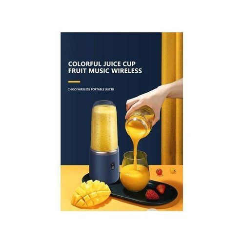 Mixeur Juice 6 Lames avec Tasse Presse-Agrumes et Couvercle Mixeur Portable +USB