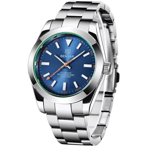Montre Mécanique Automatique Pour Homme Bleu Luxe Étanche