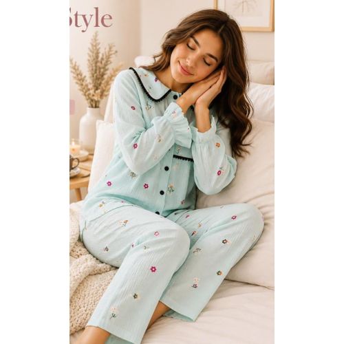 Ensemble de Pyjama pour Femmes – Manche Longue & Pantalon