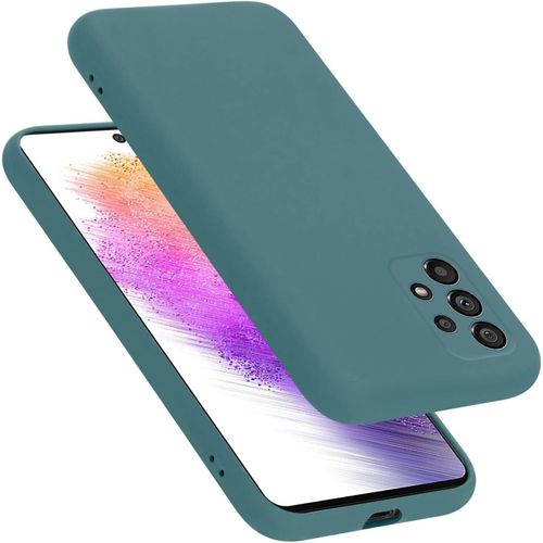 جراب لهاتف سامسونج A73 5G من السيليكون السائل: أخضر