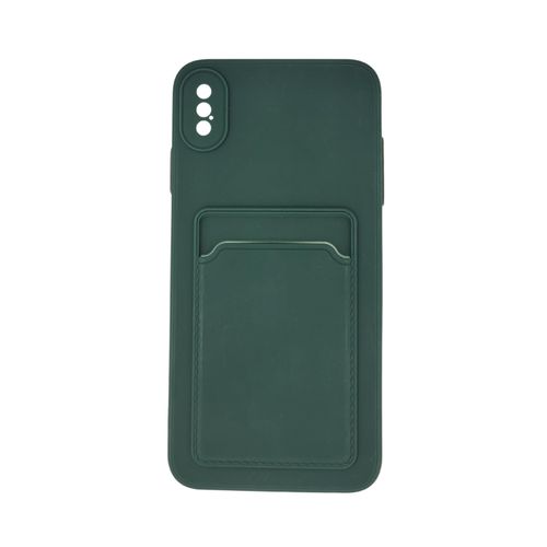 Pochette silicone pour iPhone XS MAX Vert foncé