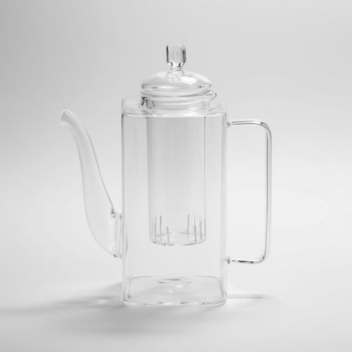 Théière en Verre Transparent avec Infuseur Intégré - 1 Pièce