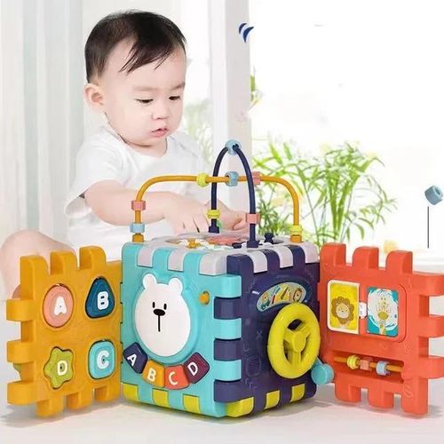 Cube d’Activités Éducatif Bébé – Sons, Lumières, Formes et Lettres