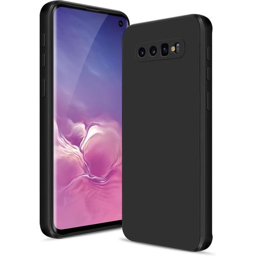 Coque Samsung Galaxy S10 Noir en Silicone Liquide – Protection Antichoc et Anti-Rayures