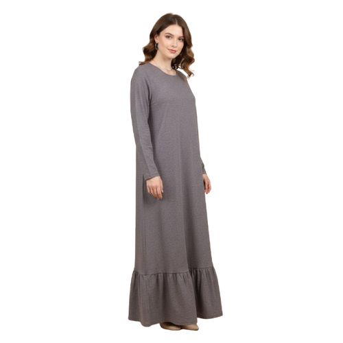 Robe Longue Minimaliste Violet Chiné
