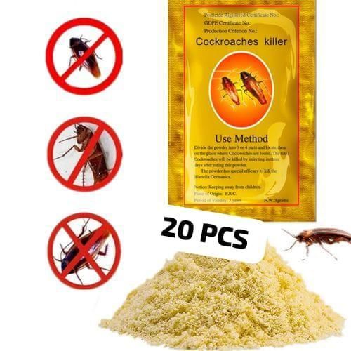 Lot de 20 Sachets Poudre Anti-Cafards