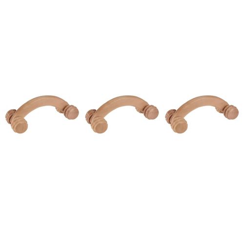 Rouleau de massage - Bois 4 roues - Anti-cellulite & Relaxation Musculaire - Beige - Lot de 3
