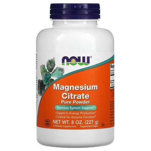 Now Foods Citrate de magnésium pur en poudre, 227 g