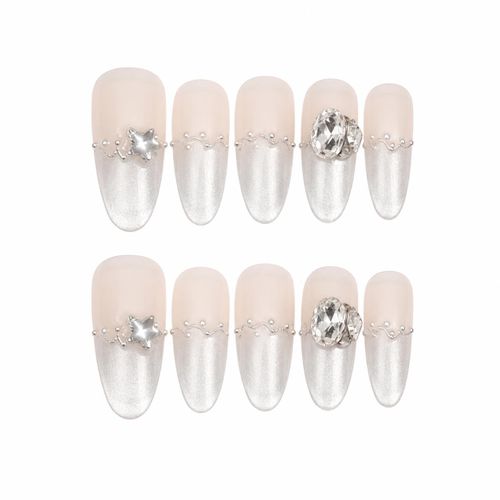100% handmade gel press-on nails faux ongles OMNKM099-S