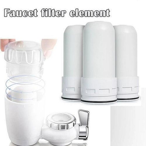 Purificateur d'Eau Céramique Robinet avec Filtre Anti-Bactérien et Charbon Actif pour Cuisine et Camping
