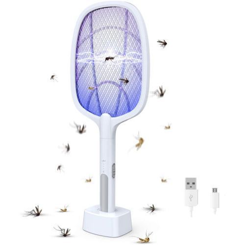 Raquette à moustiques électrique 2 en 1 et LED raquette Anti insect rechargeable
