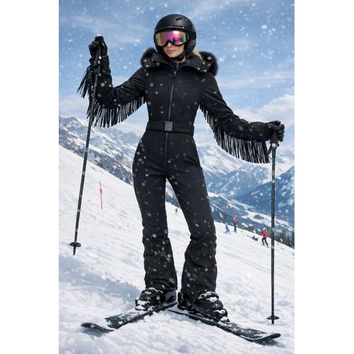 Combinaison de SKI Élastique Ajustée Résistante à l’Eau – Tenue Hiver Outdoor Zippée Femme