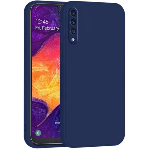 Coque Samsung Galaxy A50 / A50s / A30s bleu en Silicone Liquide – Protection Antichoc et Anti-Rayures