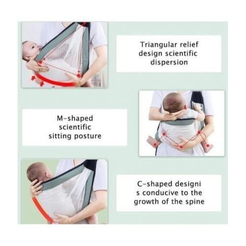 Bandoulière de portage confort vert et blanc