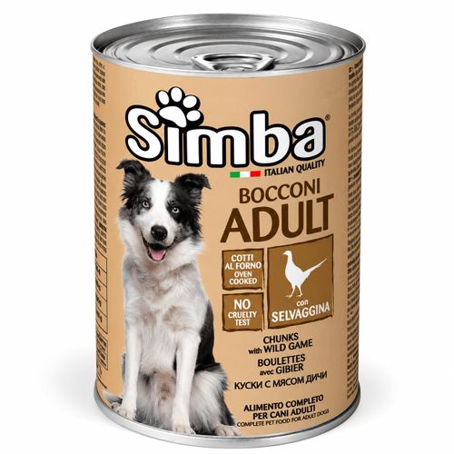 Bocconi Adult pour Chien Adulte au Gibier – Aliment Humide Complet – 415 g