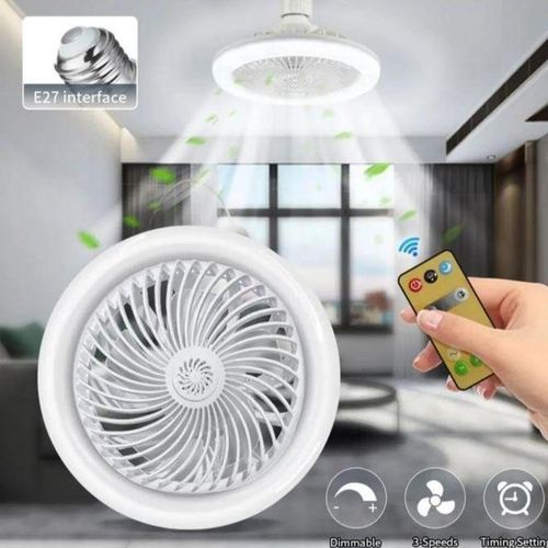 Ventilateur de Plafond LED avec Télécommande – 3 Vitesses, Minuterie et Température de Couleur Ajustable