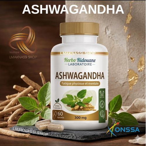 Ashwagandha Boost d'énergie Quotidien Soulager le stress aux herbes Comprimés Concentration de l'humeur et supplément de soutien énergétique, Augmente le niveau d'énergie et de vitalité et stimule le désir sexuelle.