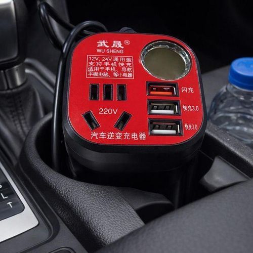 Adaptateur secteur pour voiture, adaptateur secteur USB à 3 ports, 12 V/24 V