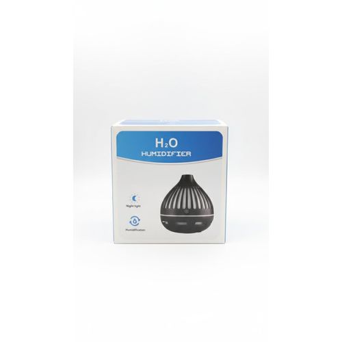 Humidificateur d'Air Ultrasonique H2O - Diffuseur d'Arôme & Veilleuse LED - Design Élégant Noir