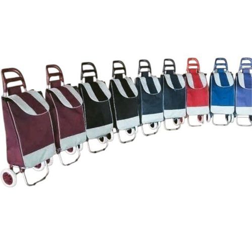 Chariot de Courses en Aluminium avec Sac Grande Capacit et Roues Robustes