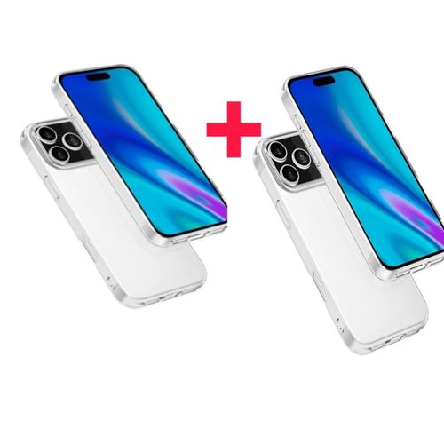 Pack : 2 Pochette Compatible pour iphone 17 pro transparentte anti-collision Haut Qualité