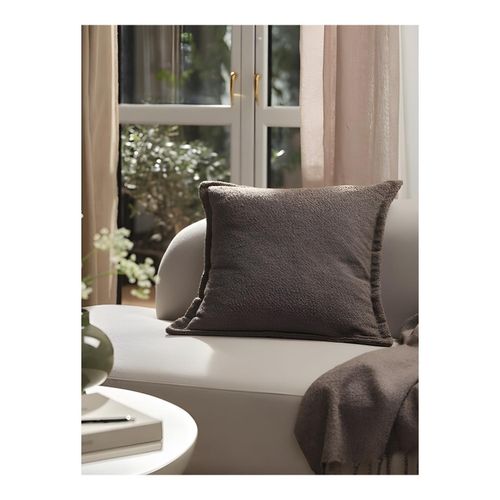 Housse de Coussin - Texture Bouclée - Pour Salon & Chambre - Brun 50x50cm