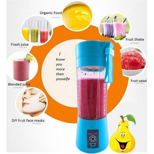 Mini Blender Portable, Mixeur Extracteur de Jus de Fruit Électrique, Presse-Agrume Rechargeable USB, Machine de Smoothie, Shaker de Protéine, Robot Gobelet Centrifugeuse Multifonction Cuisine, Presse Jus Légumes, Préparation Aliments Bébé