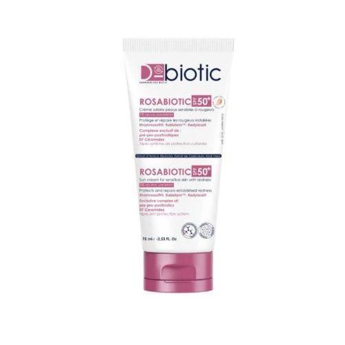 Rosabiotic SPF50+ Crème Solaire (75ml) – Anti-Rougeurs Peaux Sensibles aux Biotiques & Céramides