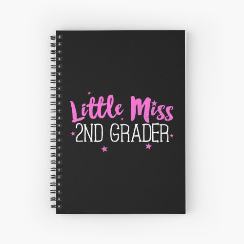 Little Miss 2nd Grader Shirt Back to School créée et vendue par 14thFloor.Spiral Notebook Bloc note