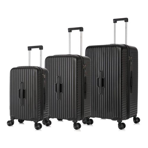 Ensemble de 3 bagages en silicone : valise rigide légère avec serrure TSA et roulettes multidirectionnelles, 30kg / 20kg / 10kg