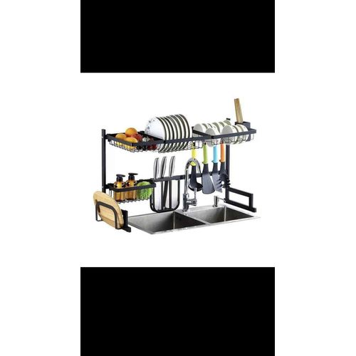 Égouttoir à vaisselle 85cm noir en Alimnum