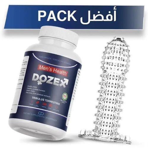 واقي ذكري من السيليكون قابل لإعادة الاستخدام لتأخير قذف الرجل + DOZEX