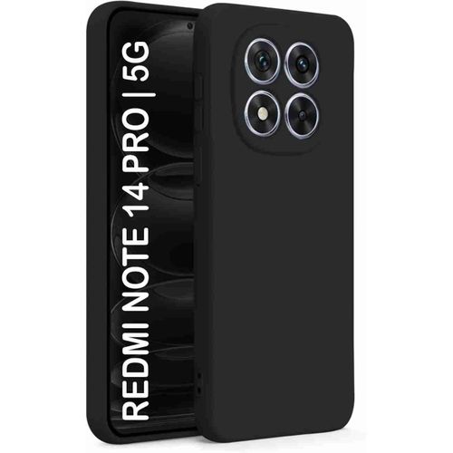 Pochette silicone liquide pour Xiaomi Redmi Note 14 pro 5G : Noir