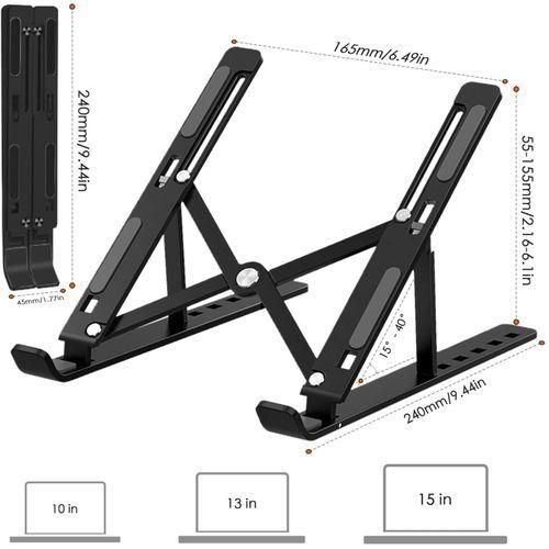 Support Ordinateur Portable Ergonomique Réglable Hauteur Antidérapant Pliable