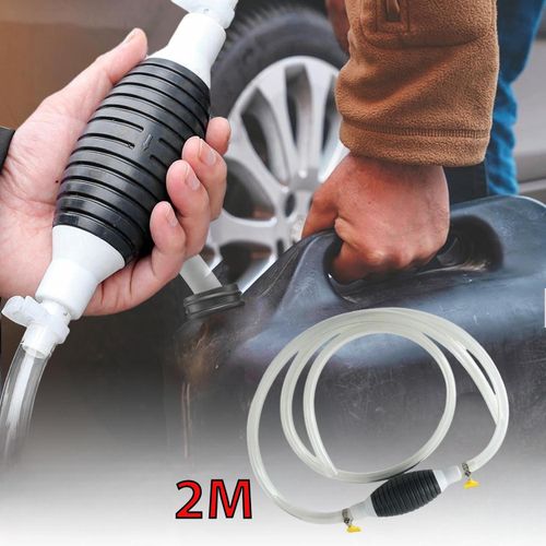 Pompe Manuelle de Transfert de Carburant 2M – Siphon Essence, Diesel, Eau avec Valve Anti-Retour