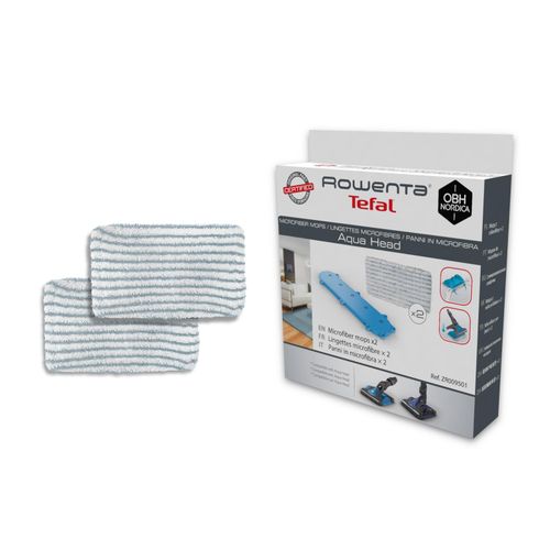 Lingettes microfibres x2 pour aspirateur balai ZR009501