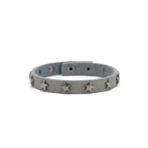 Bracelet simili cuir motifs argentée- non inoxydable